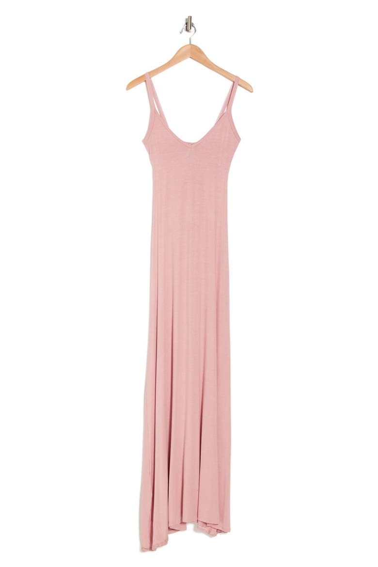V-Neck Maxi Dress, Alternate, color, MAUVE