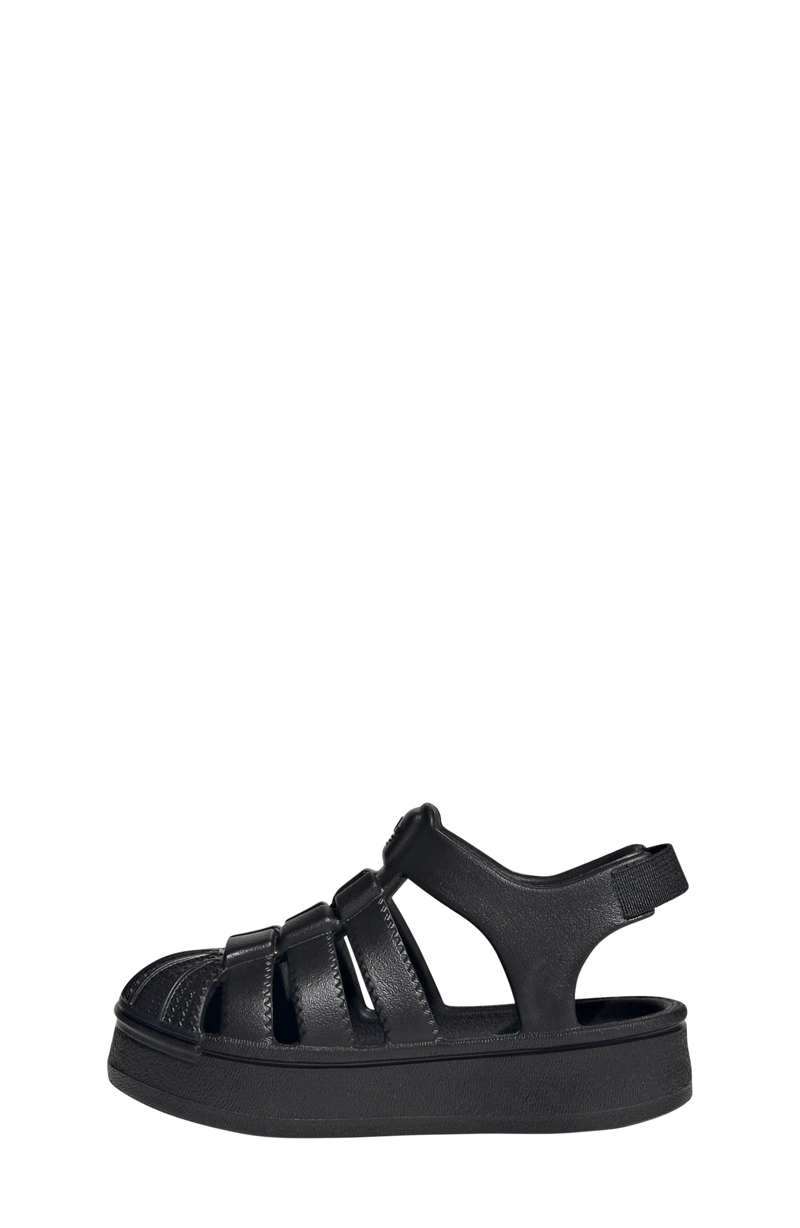 adidas Kids' Superstar Slingback Sandal, Alternate, color, Black/ Black/ Black