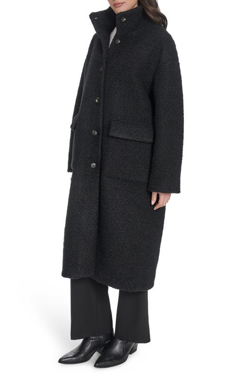 Levi's Bouclé Longline Cocoon Car Coat In Black