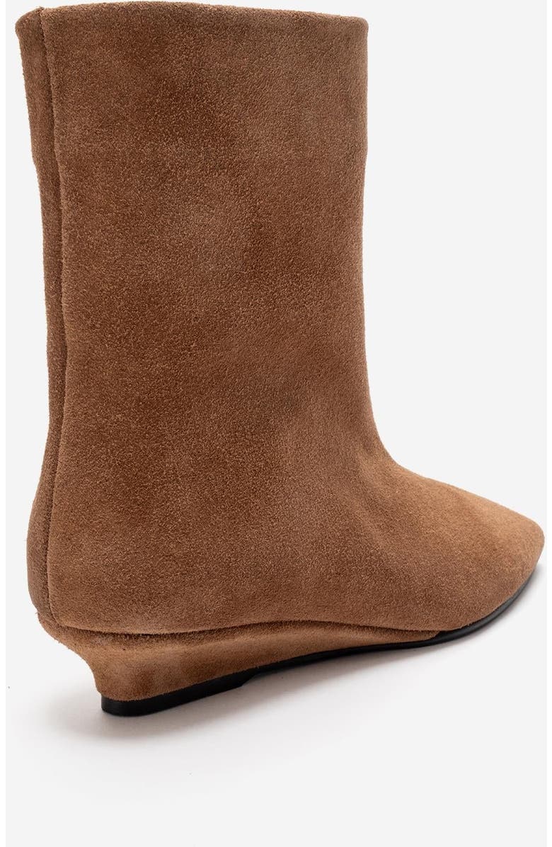 Forever & Always Shoes Nacho Leather Ankle Boot, Alternate, color, Cognac Suede