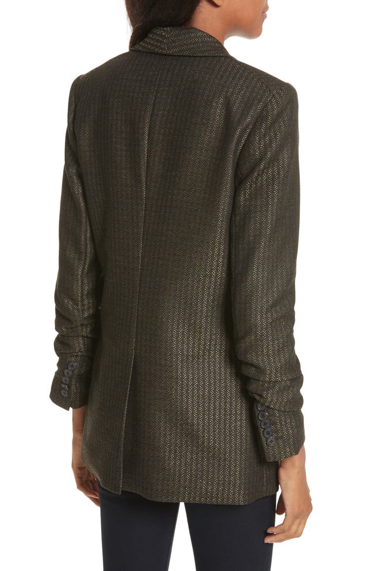 Clay Shawl Lapel Boy Blazer, Alternate, color, GREEN/ BROWN