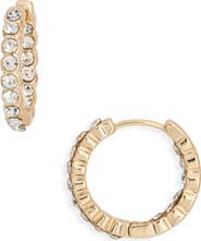 NORDSTROM RACK Pavé Crystal Hoop Earrings