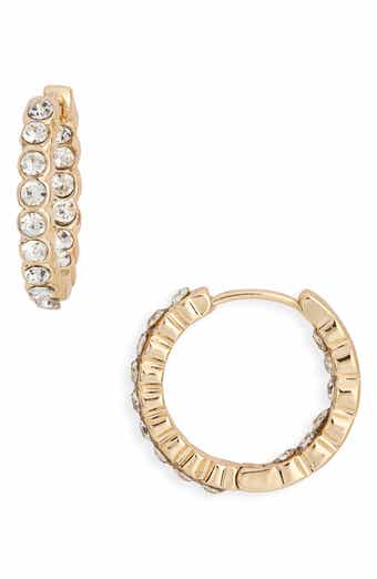 NORDSTROM RACK Pavé Crystal Hoop Earrings