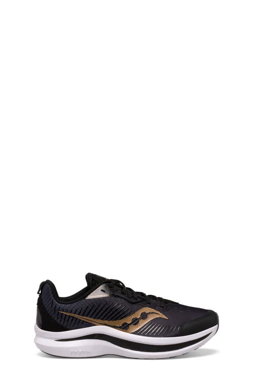 Saucony Kids' Endorphin Running Shoe In Black/gold