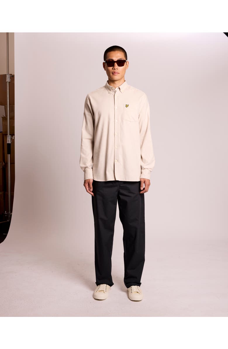 Lyle & Scott Long Sleeve Flannel Shirt, Alternate, color, Putty