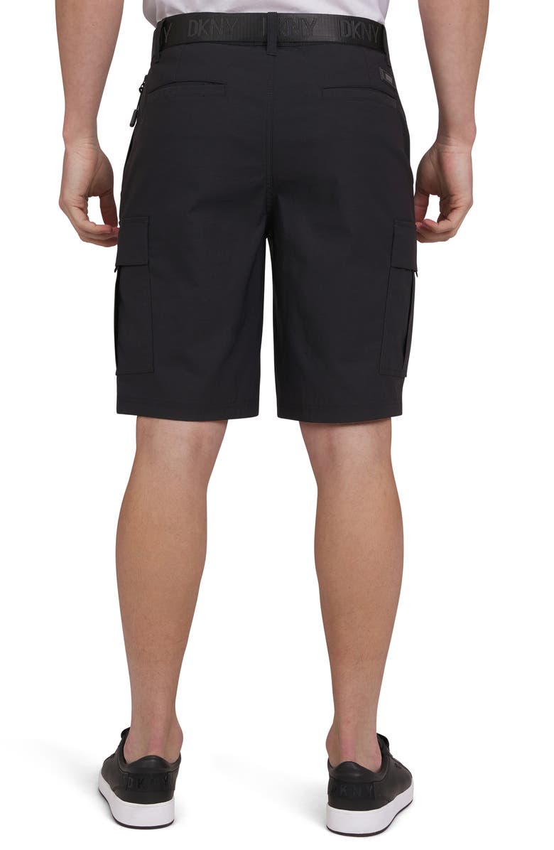 DKNY Jumel Tech Cargo Shorts, Alternate, color, Black