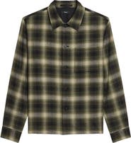 Theory Plaid Button-Up Shirt