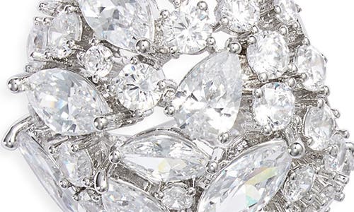 NORDSTROM NORDSTROM SCATTERED CUBIC ZIRCONIA TEARDROP HOOP EARRINGS 