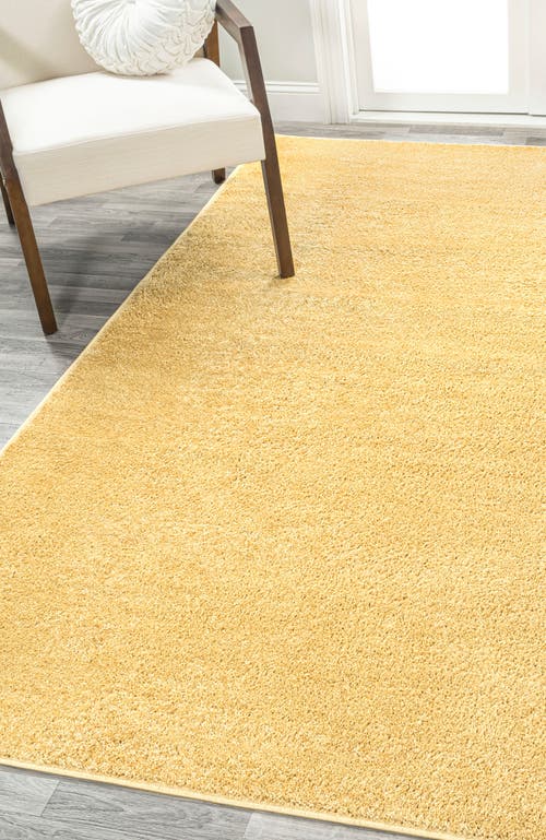 Jonathan Y Haze Solid Low-pile Area Rug In Yellow