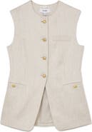 Reiss Nolah Linen Blend Vest