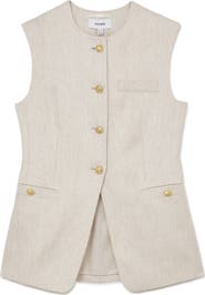 Reiss Nolah Linen Blend Vest
