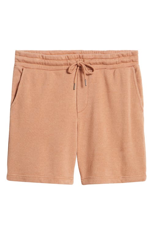 Threads 4 Thought Garrett Mineral Wash Fleece Drawstring Shorts In Brown Rose