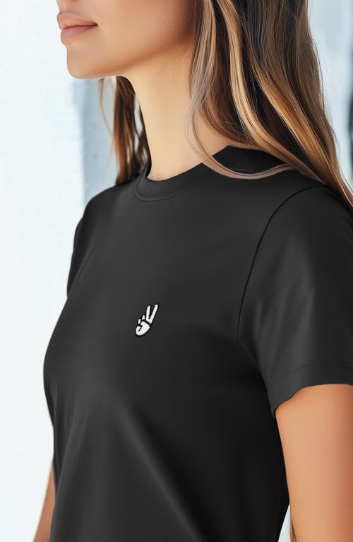 DALIX DALIX WOMENS PEACE SIGN JERSEY RELAXED TEE 