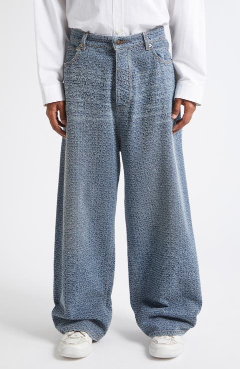 Baggy Fit Denim Stitch Jeans