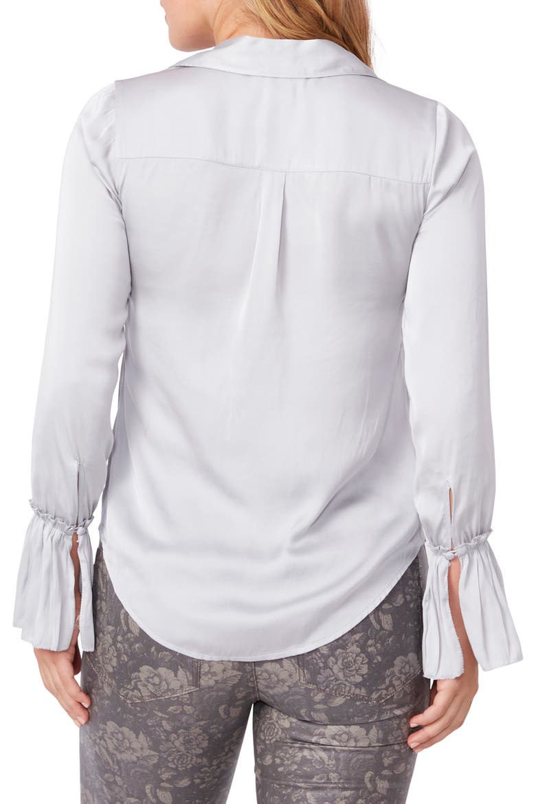 Abriana Silk Shirt, Alternate, color, CLOUD GREY