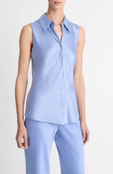 Silk Button-Up Blouse