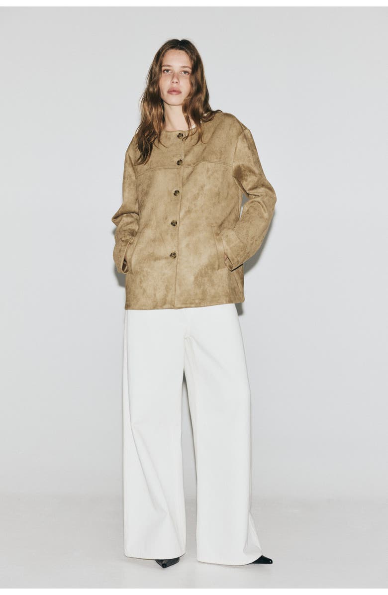 H&M Napped Jacket, Alternate, color, Beige