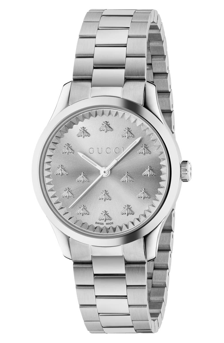 Gucci G-Timeless Bee Bracelet Watch, 32mm, Main, color,