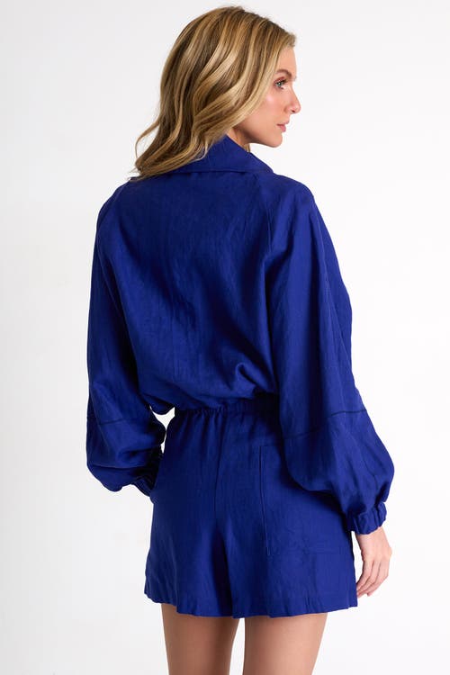 Shan Linen Shorts In Blue