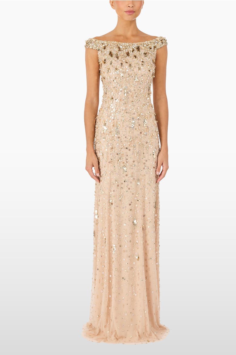 Jessie Beaded Dress, Alternate, color, Illusion