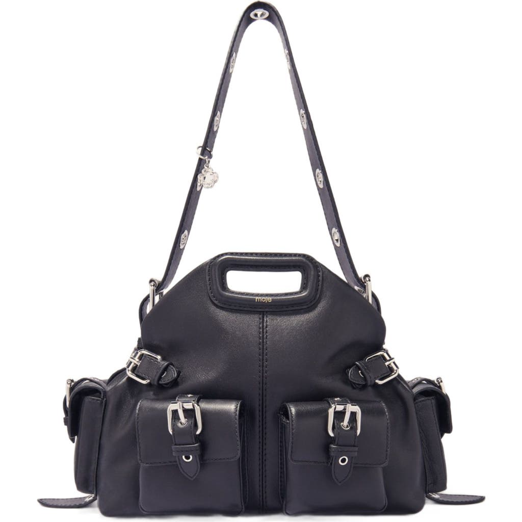 Shop Maje Miss M Cargo Bag In Black
