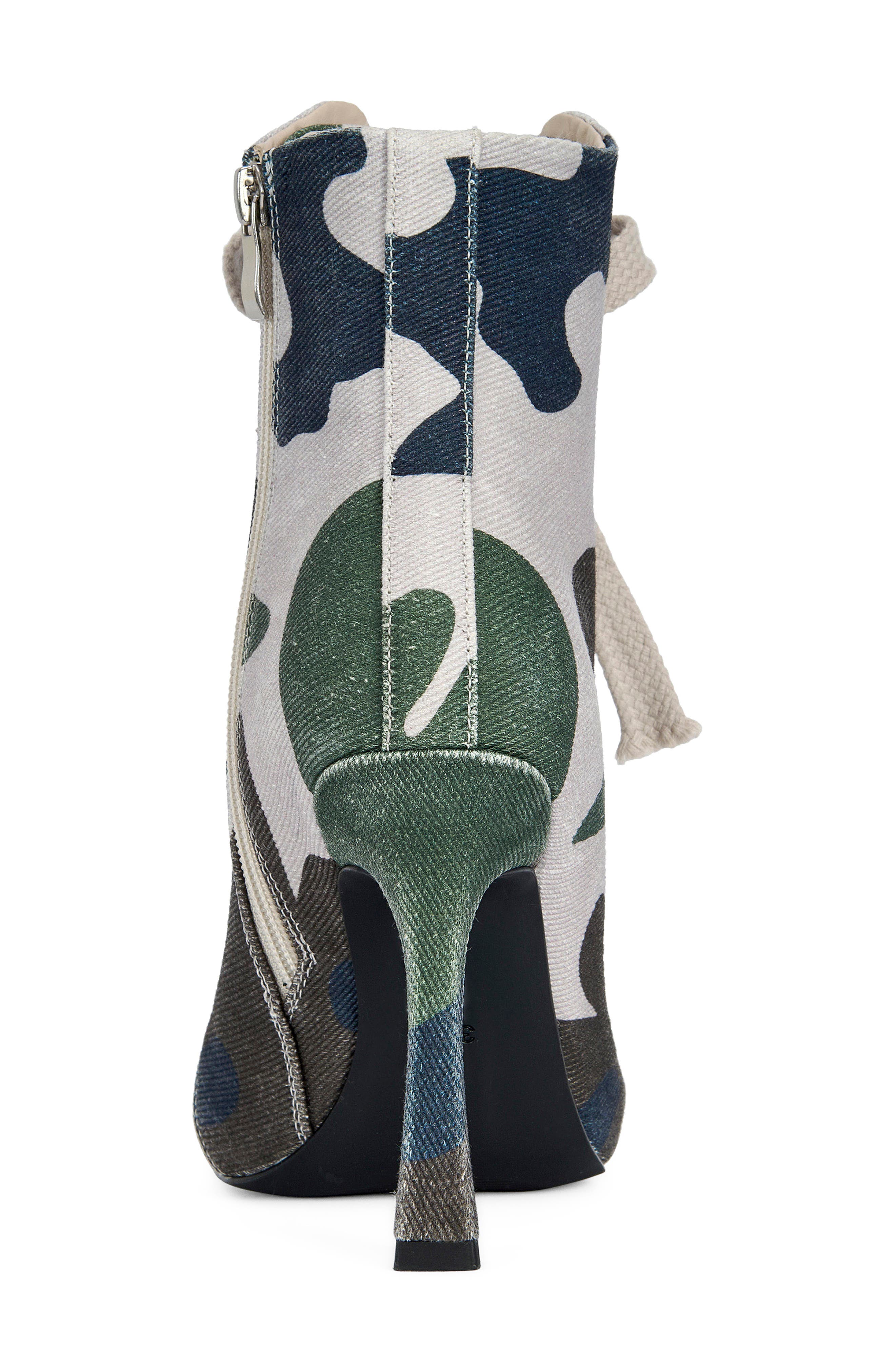 AZALEA WANG Rooftop Peep Toe Bootie, Alternate, color, Camo