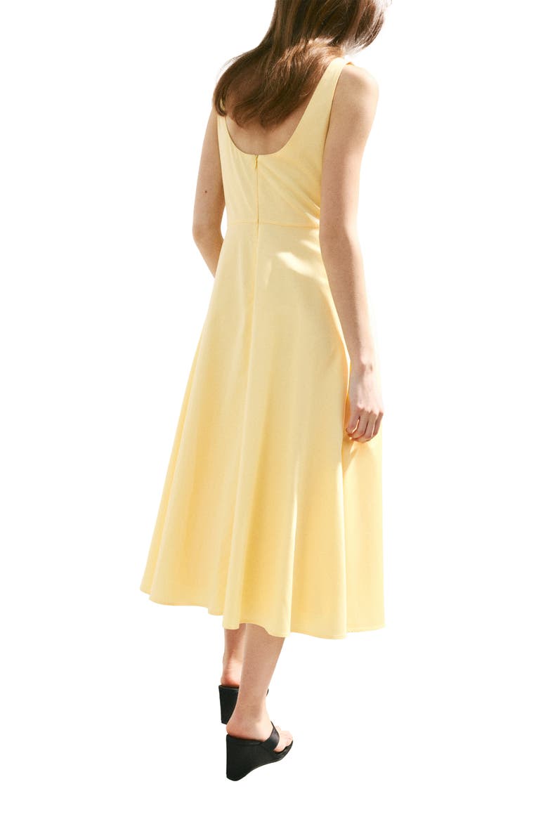 Nicole Drop Waist Midi Dress, Alternate, color, PASTEL YELLOW