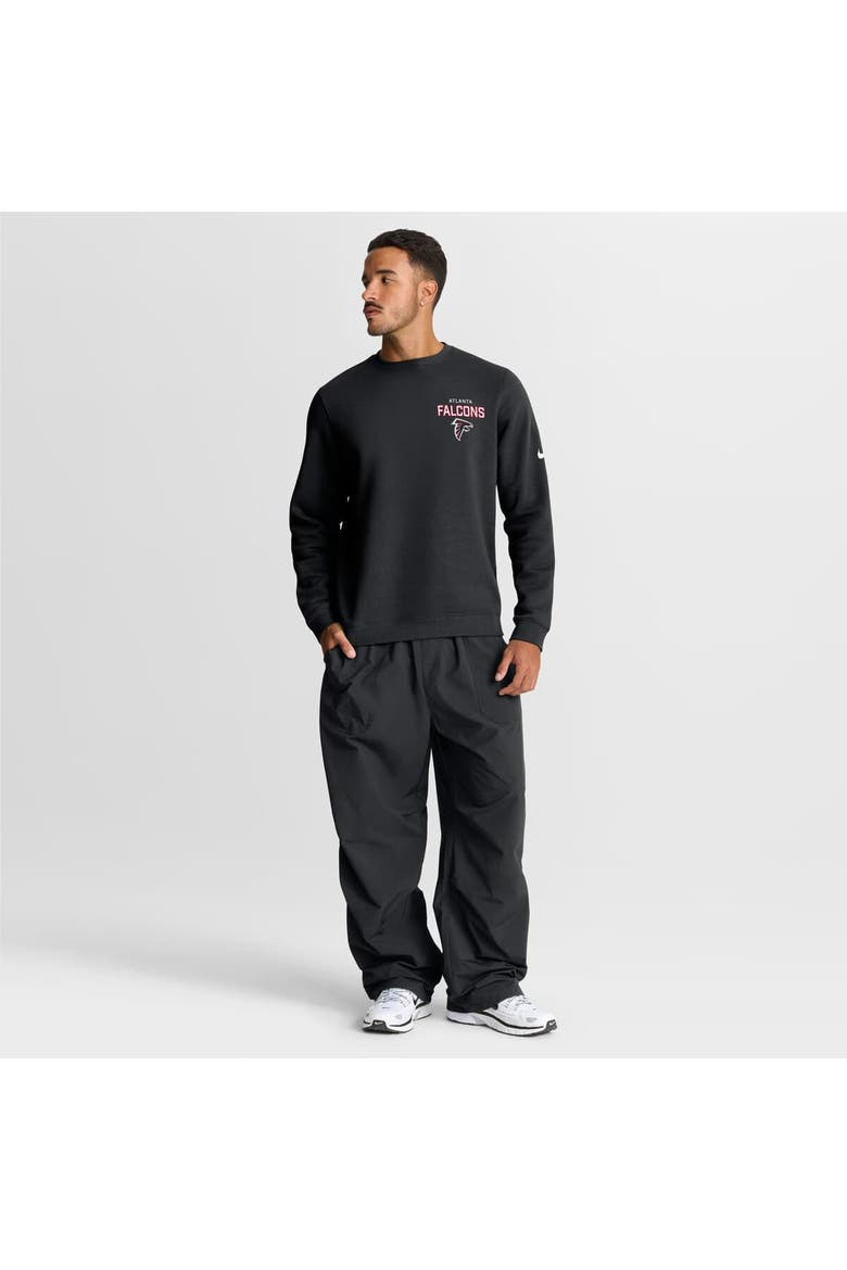 Men's Nike Black Atlanta Falcons Primetime Club Fleece Pullover Sweatshirt, Alternate, color, Black