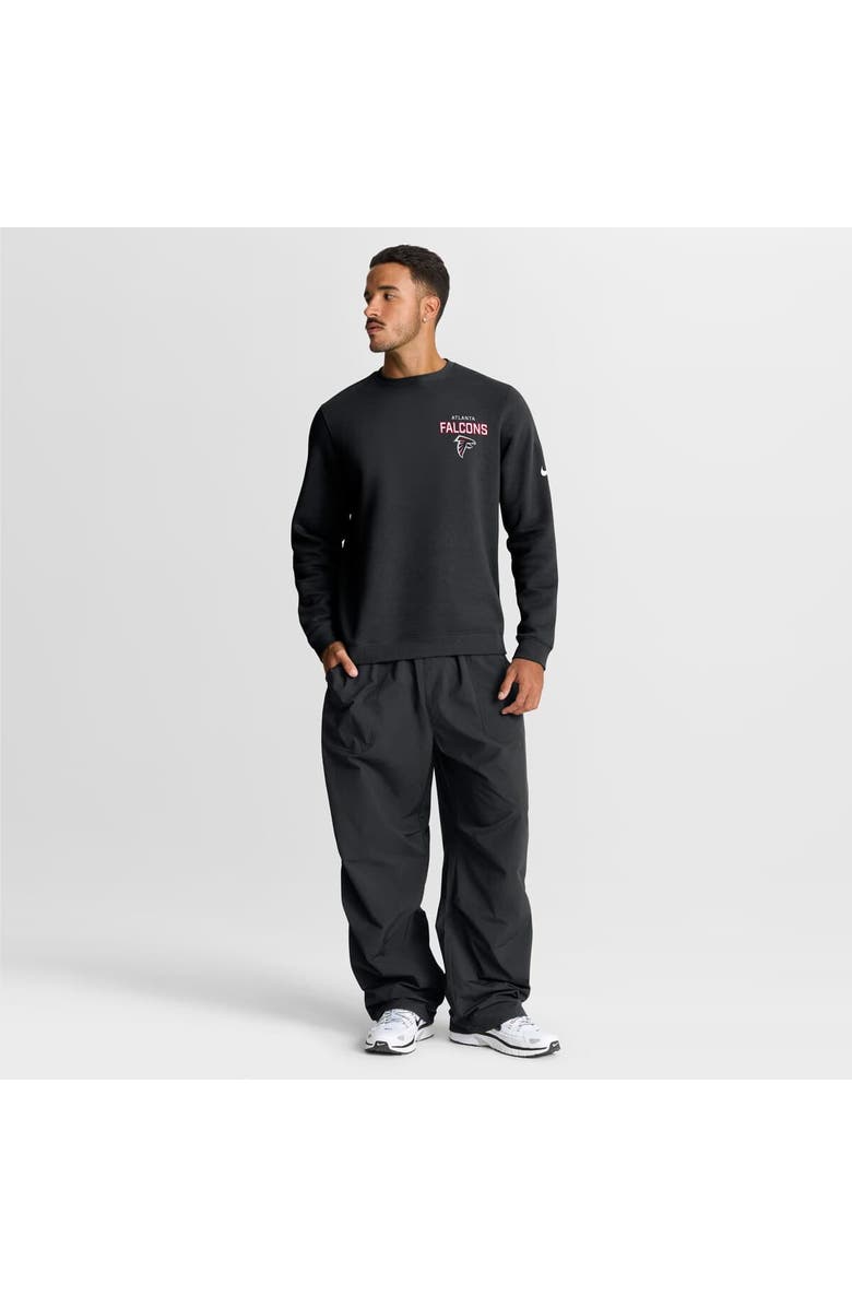 Nike Men's Nike Black Atlanta Falcons Primetime Club Fleece Pullover Sweatshirt, Alternate, color, Black