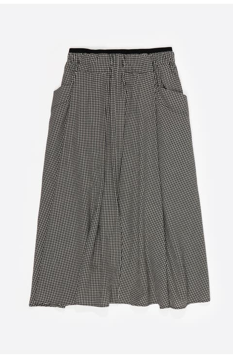 Checked A-Line Skirt