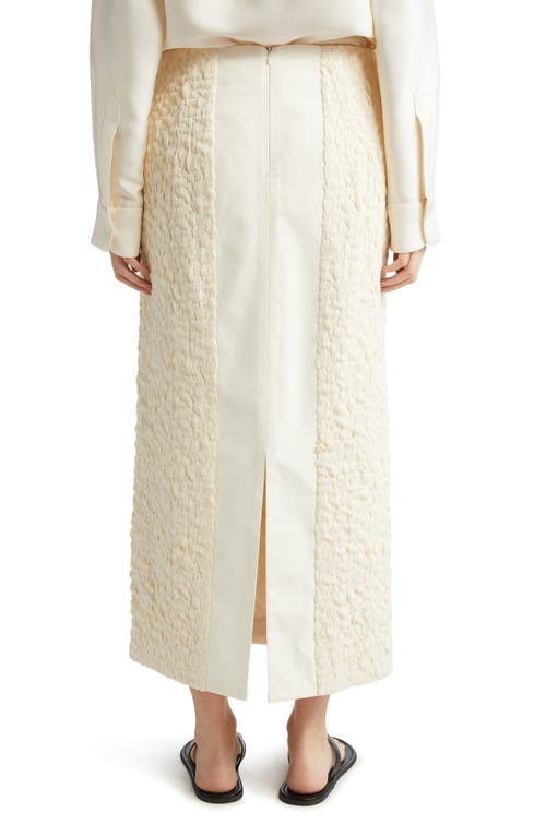 Partow Maya Mixed Media Skirt In Cream