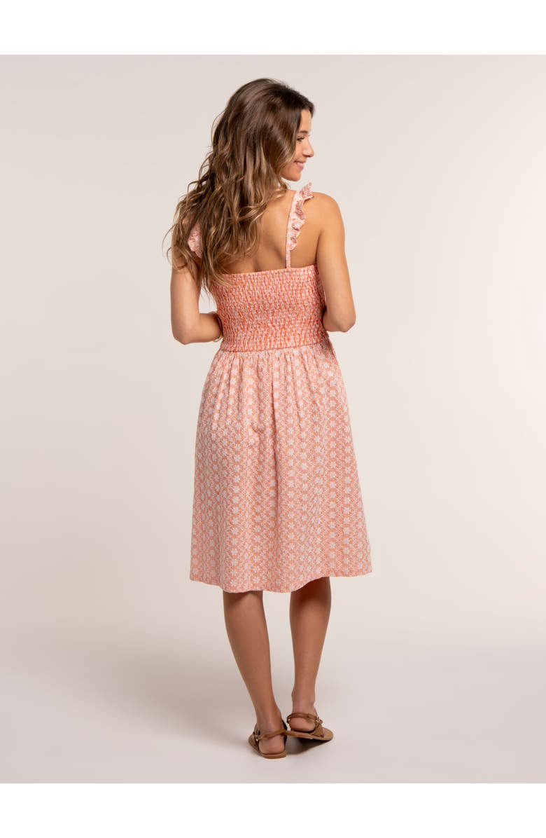 Brakeburn Fossil Dress, Alternate, color, Coral