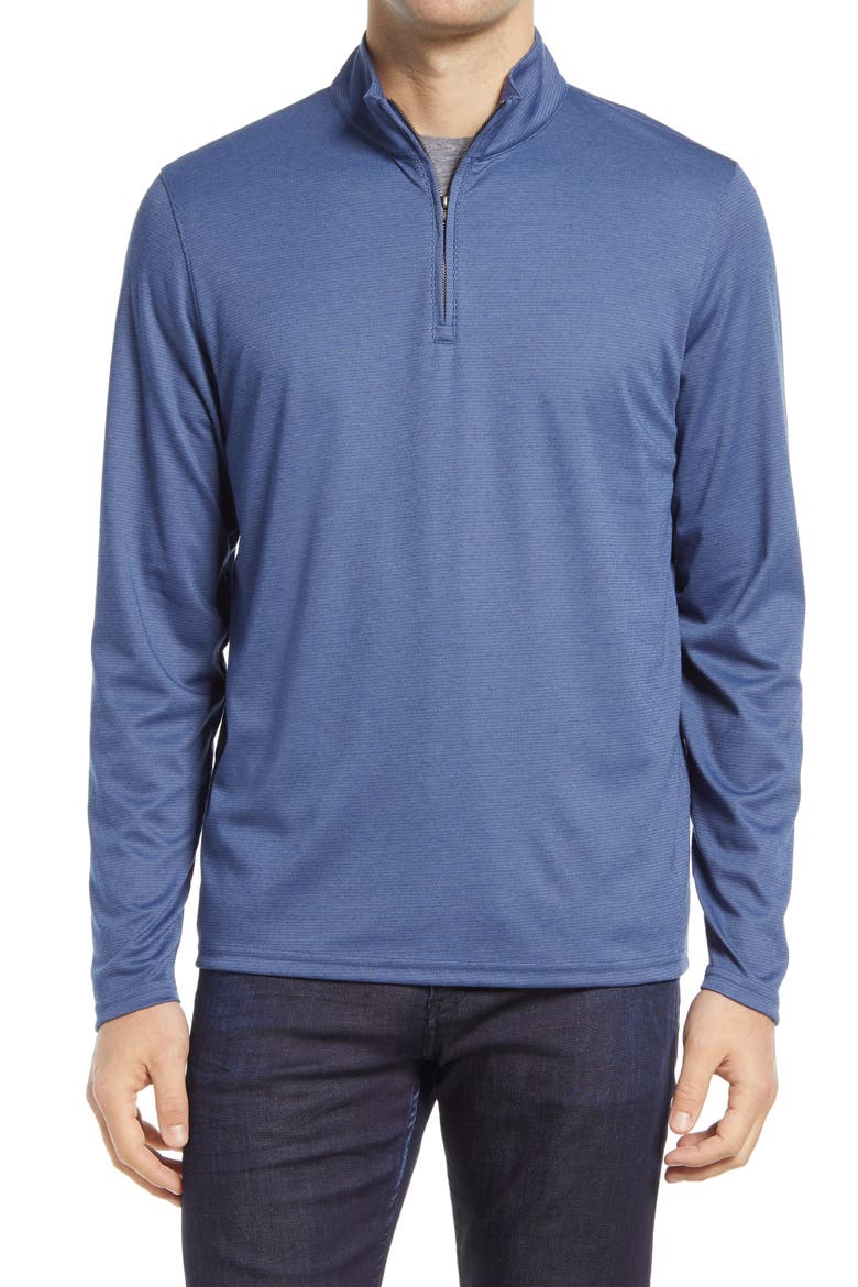 Marion Regular Fit Quarter Zip Pullover, Main, color, DARK BLUE