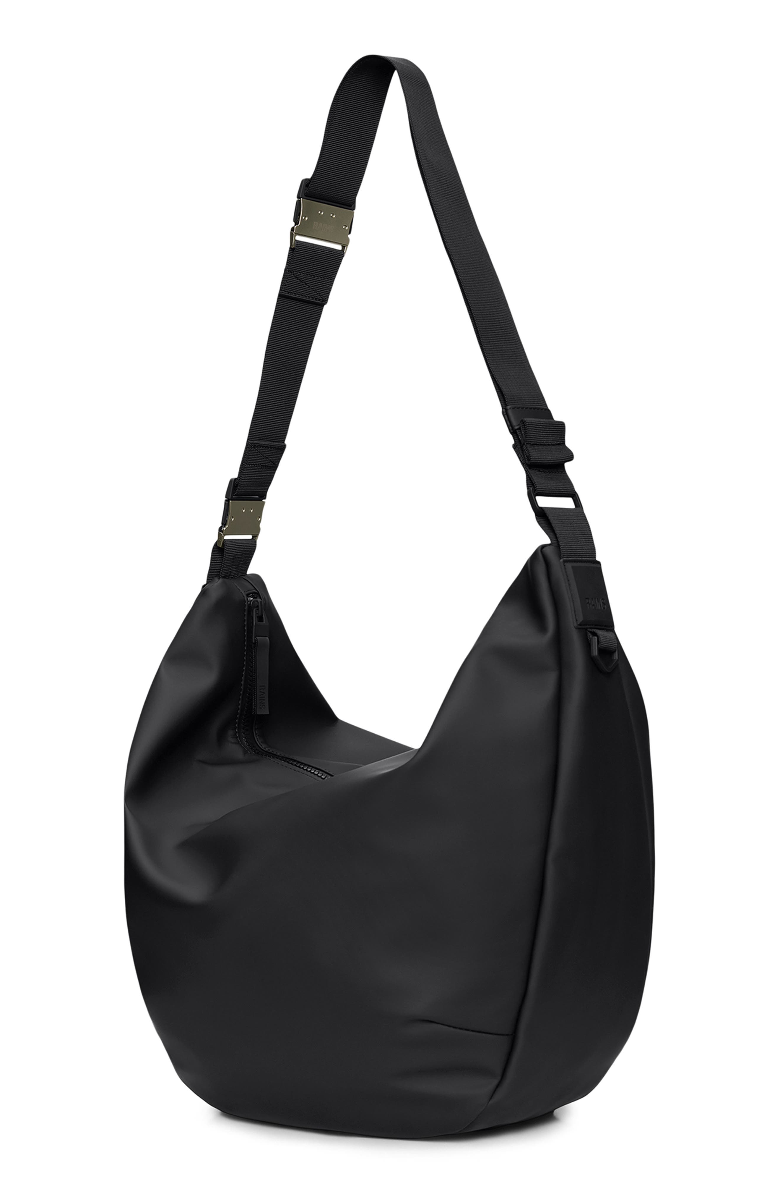 Rains Large Valera Waterproof Shoulder Bag, Alternate, color, Black