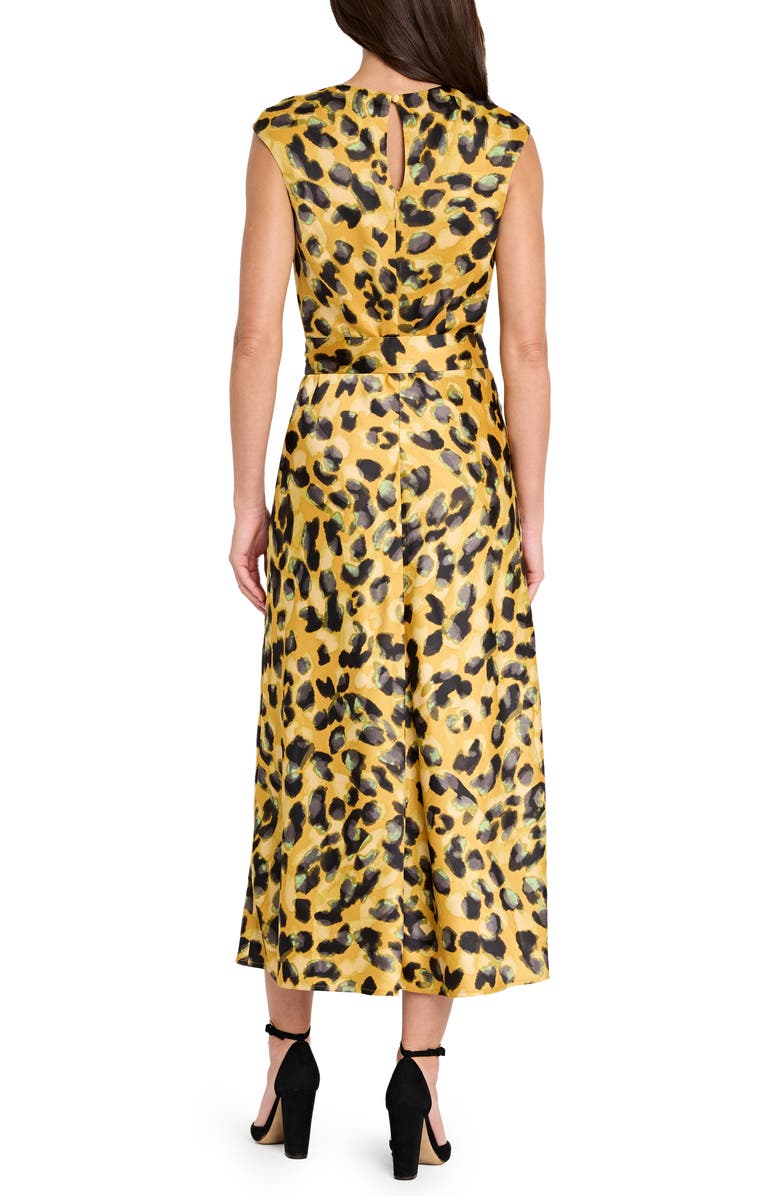 Tahari ASL Belted Sleeveless Midi Dress, Alternate, color, Ginger Saphire