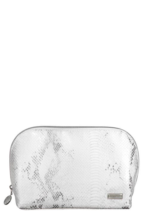 Cairo White Lola Makeup Bag