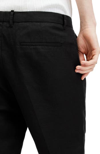Ora Tallis Pleated Cotton & Linen Shorts
