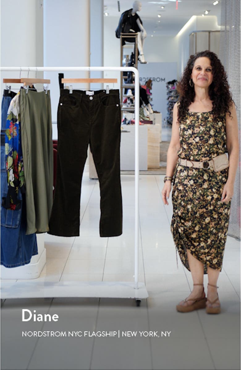 Le Crop Raw Hem Corduroy Bootcut Jeans, sales video thumbnail