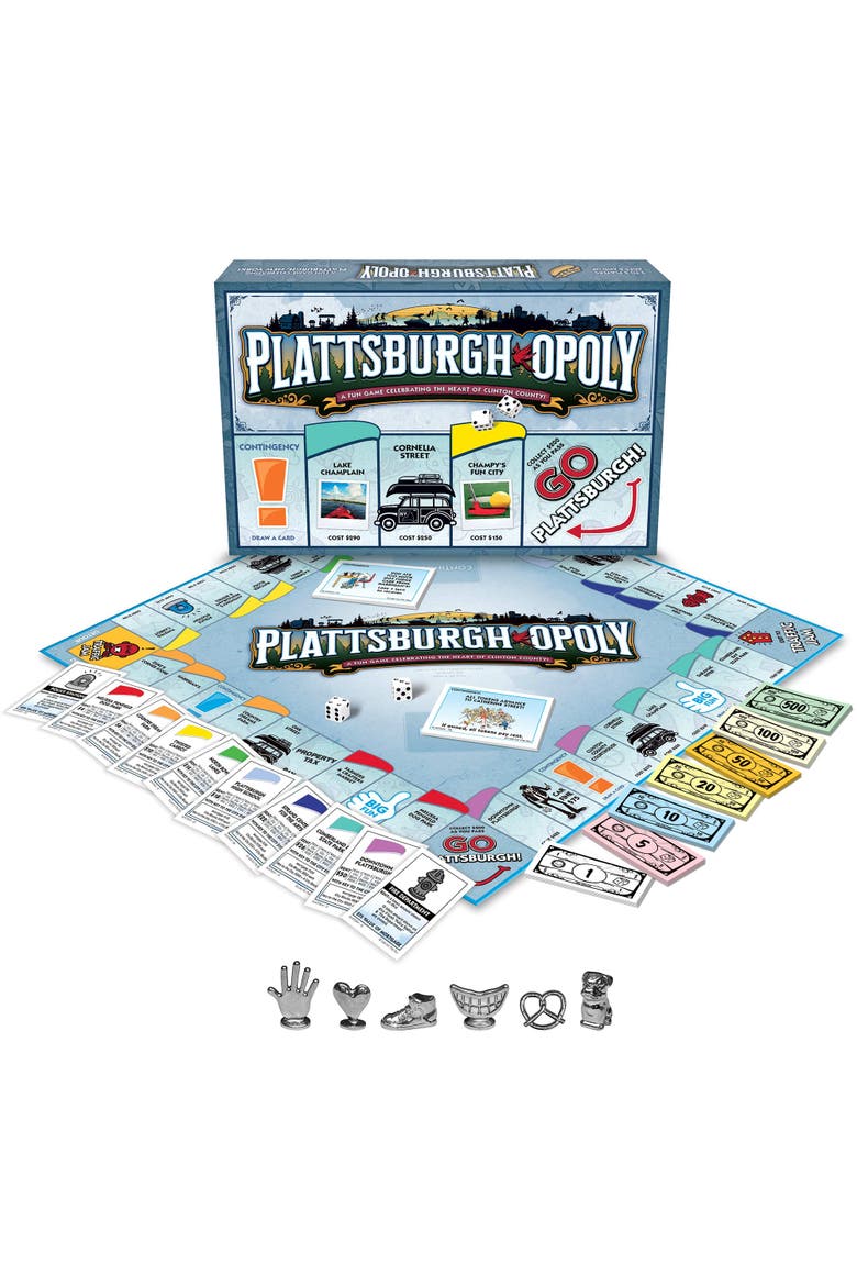 Plattsburgh Opoly Board Game, Alternate, color, Multicolored