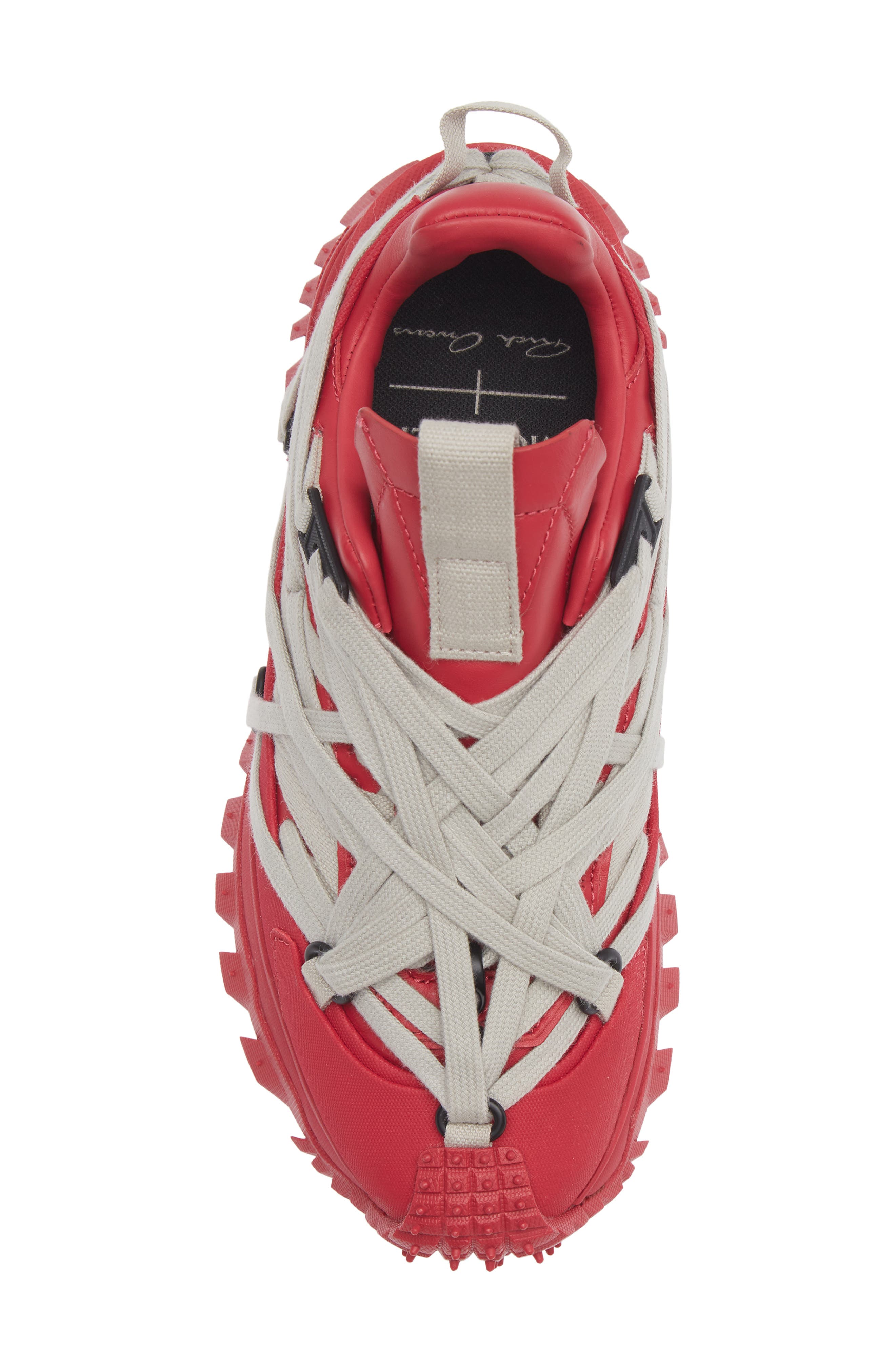 Moncler x Rick Owens Trailgrip Megalace Low Top Sneaker, Alternate, color, Red