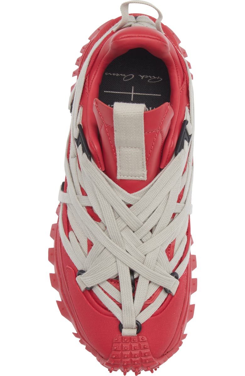 Moncler x Rick Owens Trailgrip Megalace Low Top Sneaker, Alternate, color, Red