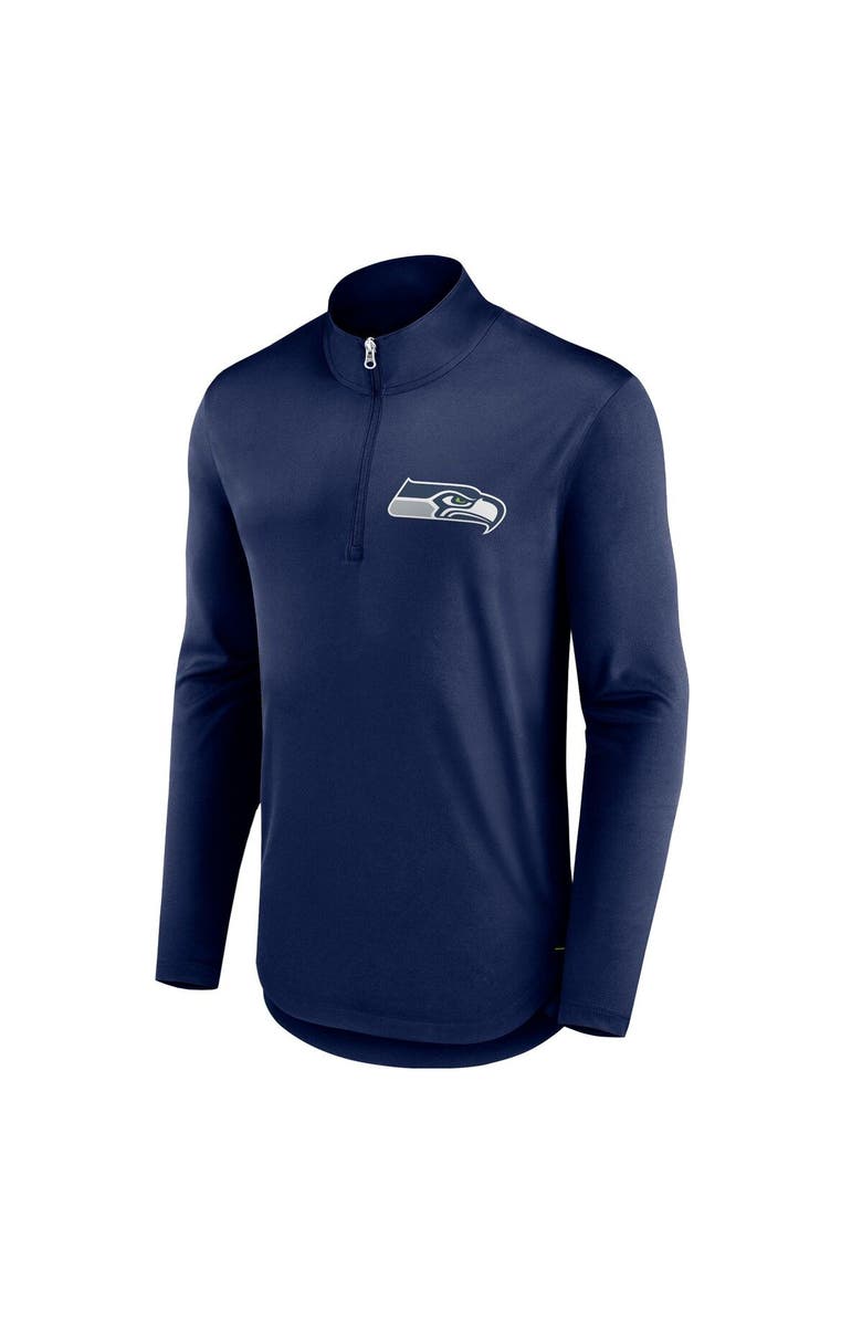 FANATICS Men's Fanatics Branded College Navy Seattle Seahawks Tough Minded Quarter-Zip Top, Alternate, color, Navy