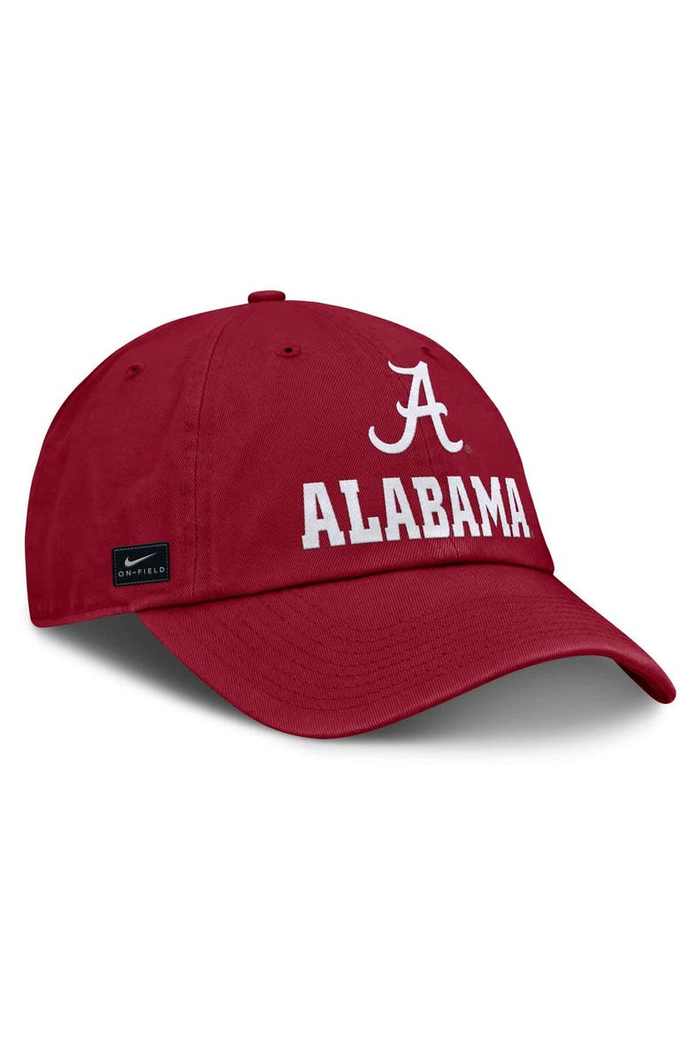 Nike Men's Nike Crimson Alabama Crimson Tide 2025 Sideline Club Adjustable Hat, Main, color, 