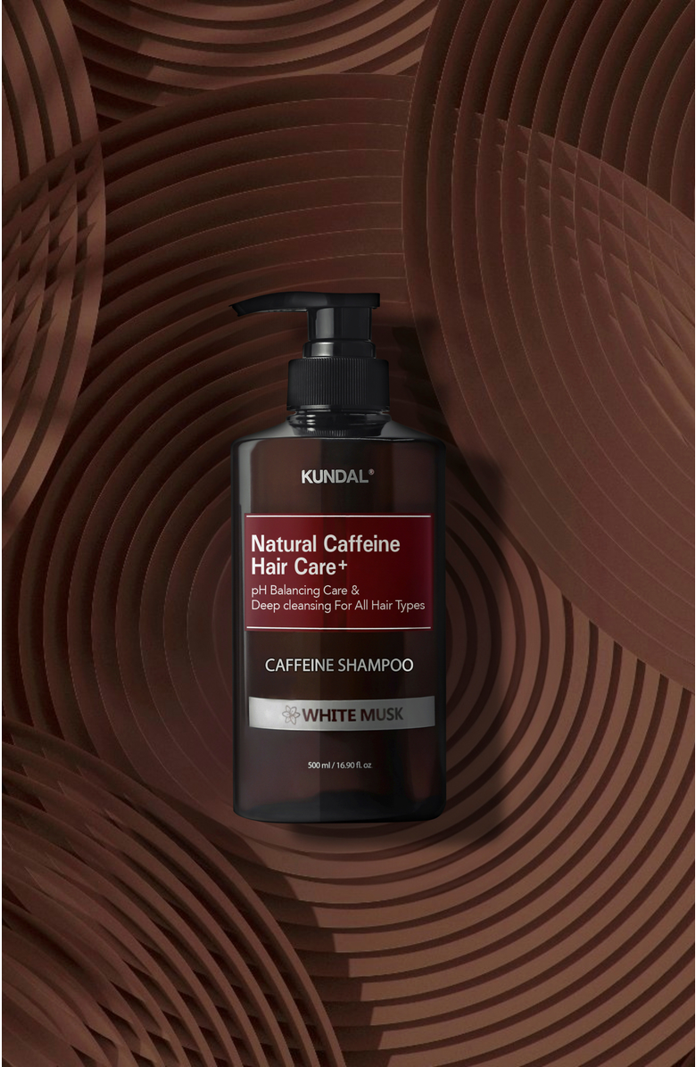 KUNDAL Caffeine Scalp Care Shampoo White Musk 2 Pack, Alternate, color, Brown