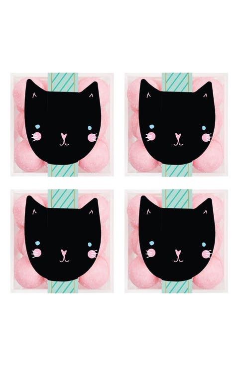 4-Piece Cat Pink Bonbons Candy Set
