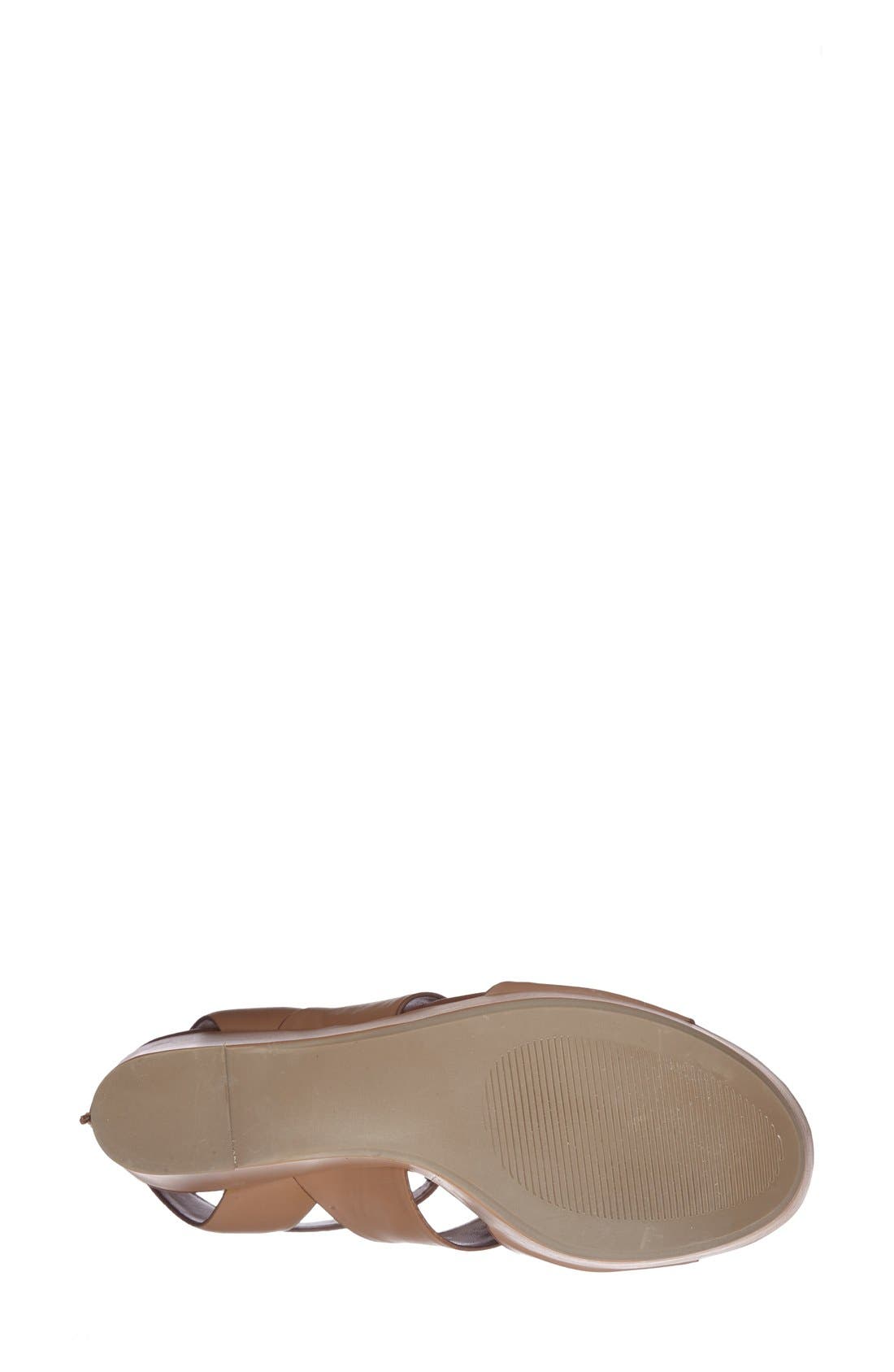 'Keenia' Wedge Sandal, Alternate, color, NATURAL LEATHER