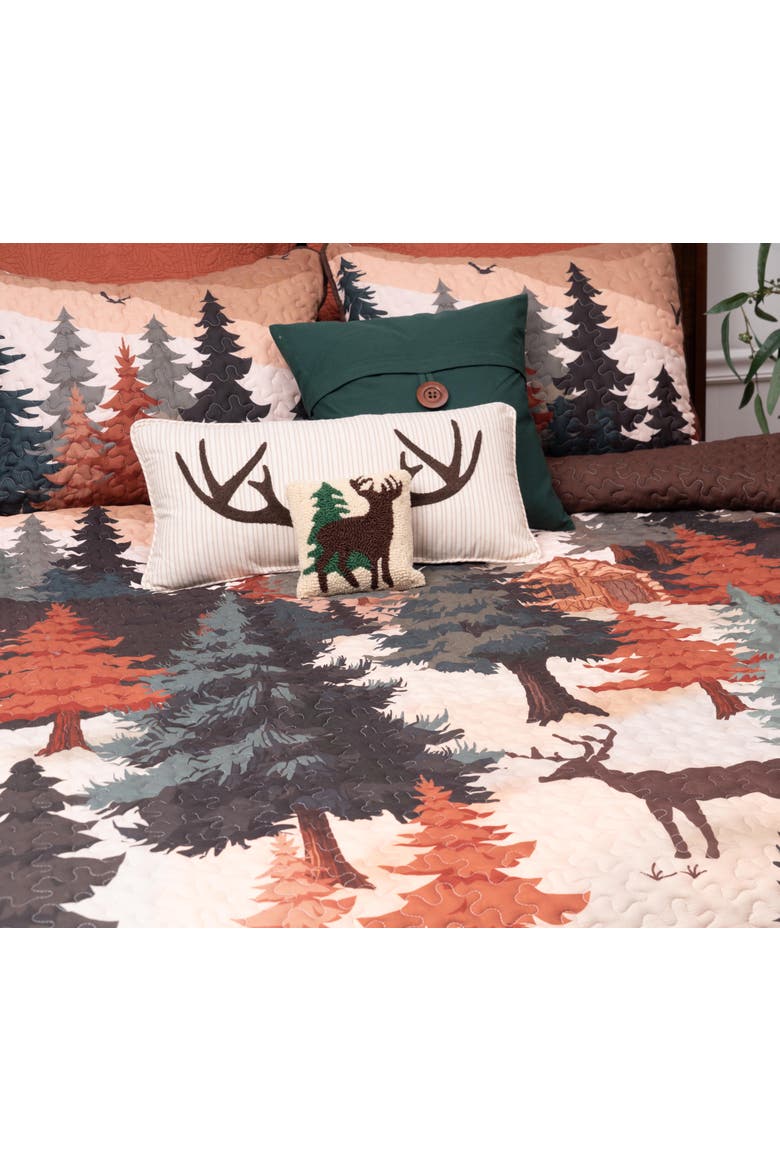 Lodge Retreat Bedspread Quilt, Alternate, color, Brown