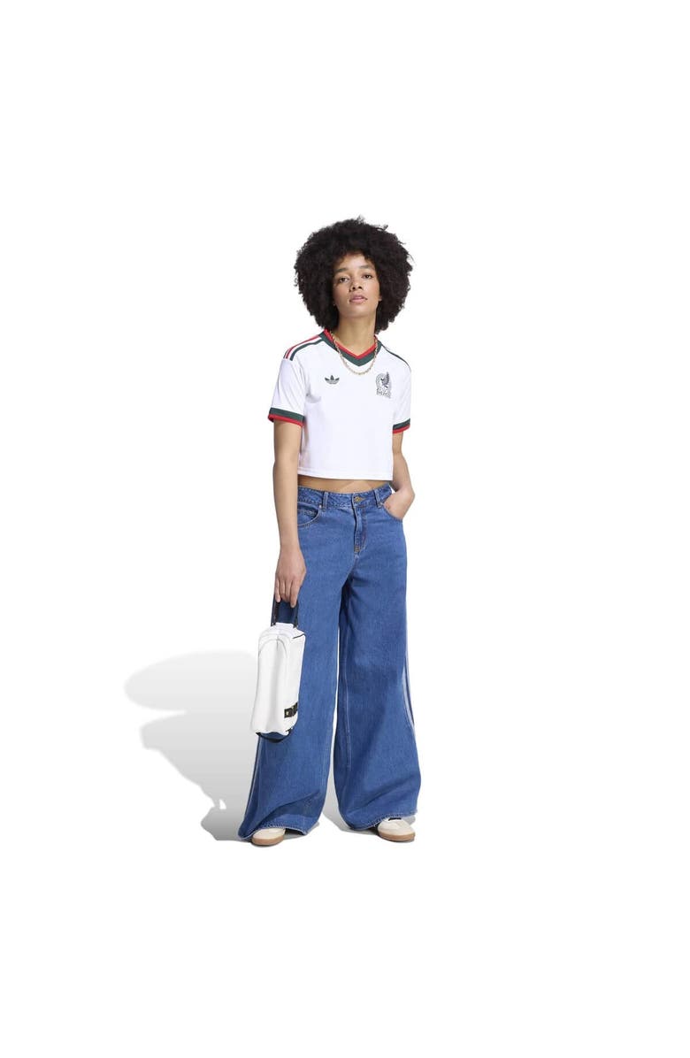 adidas Women's adidas  White Mexico National Team 2026 Away Replica Cropped Jersey, Alternate, color, White