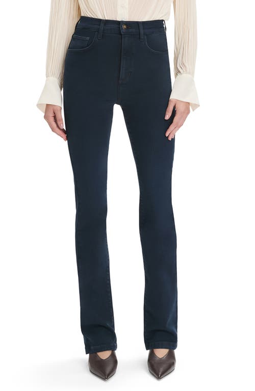 Favorite Daughter The Valentina Super High Waist Mini Bootcut Jeans In Black