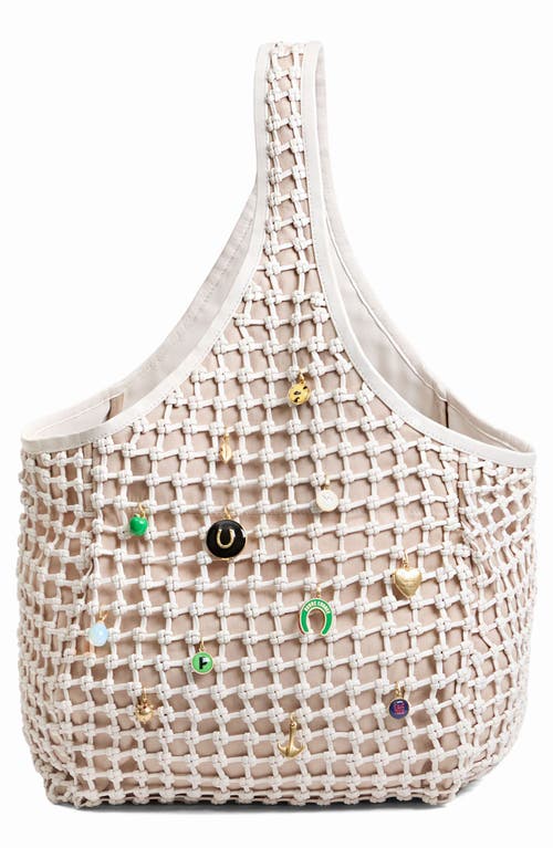 Clare V . Bando Woven Leather Tote In White